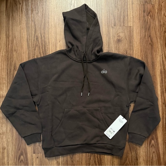 ALO Yoga Tops - ALO Yoga Accolade Hoodie Espresso - size medium NWT